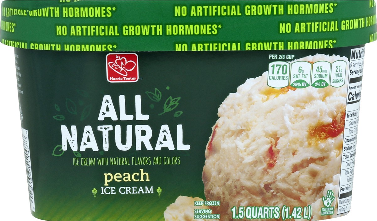 slide 3 of 4, Harris Teeter Ice Cream - Summer Peach, 48 oz