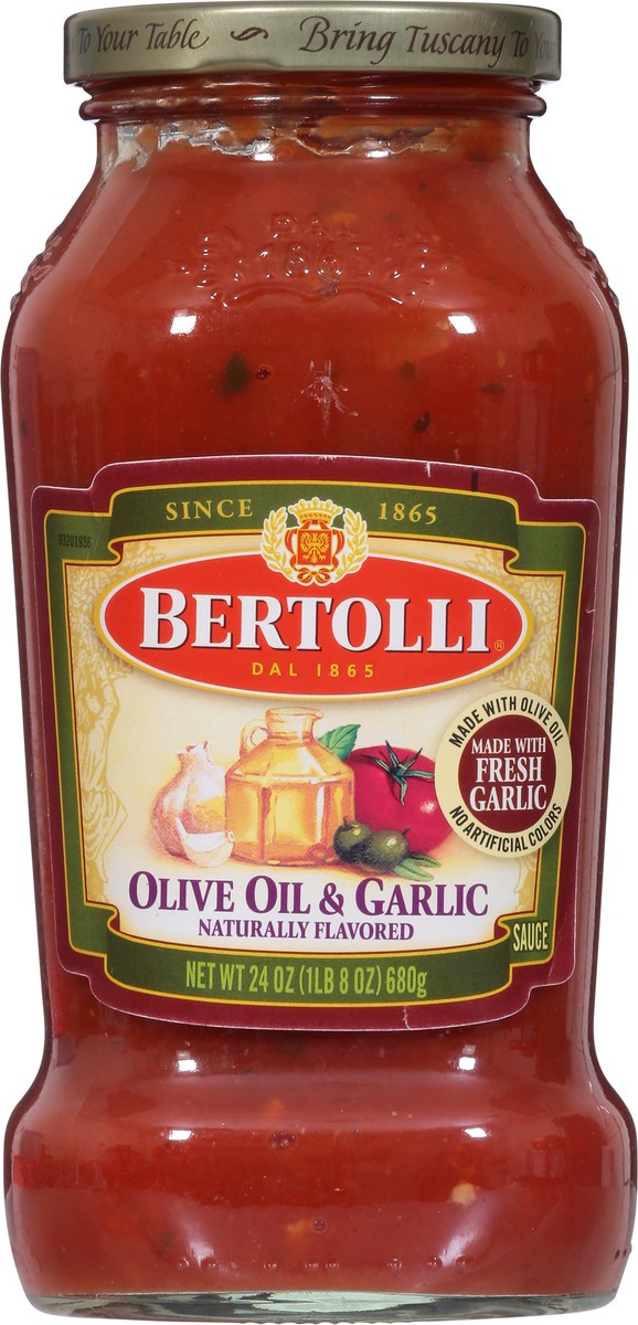 slide 4 of 9, Bertolli Olive & Garlic Sauce, 24 oz