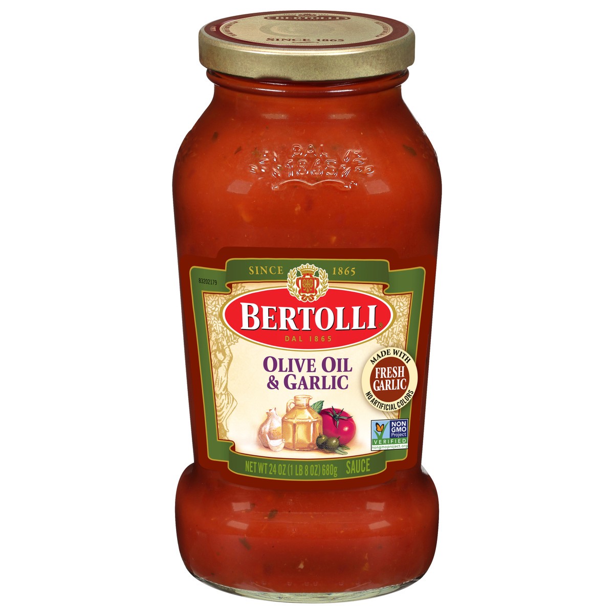 slide 1 of 9, Bertolli Olive & Garlic Sauce, 24 oz