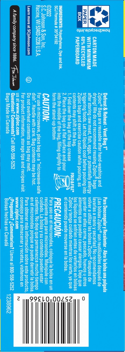 slide 8 of 12, Ziploc Brand Freezer Bags with New Stay Open Design, Quart, 24, Patented Stand-up Bottom, Easy to Fill Freezer Bag, Unloc a Free Set of Hands in the Kitchen, Microwave Safe, BPA Free, 24 ct