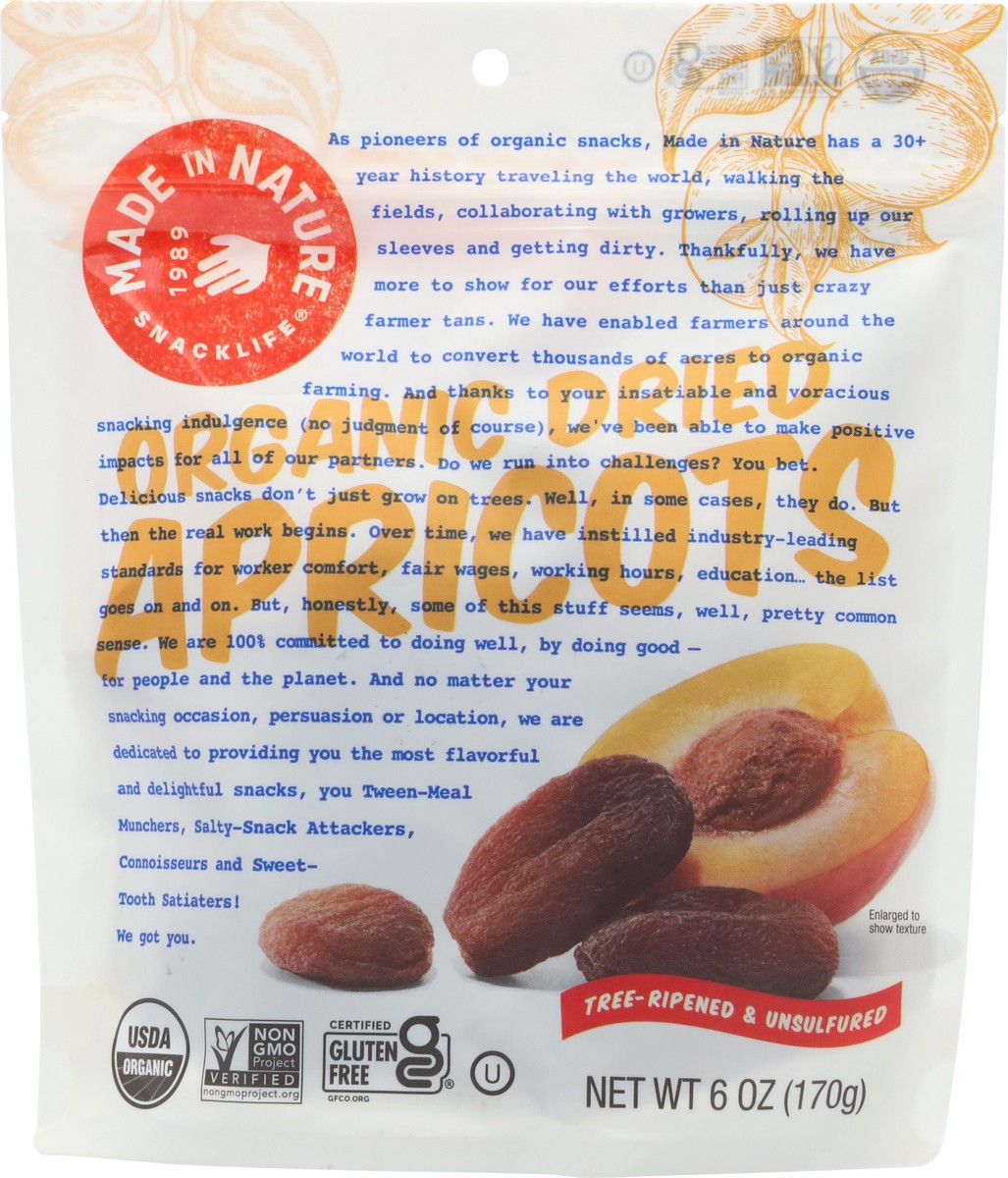 slide 6 of 9, Made in Nature Snacklife Dried Organic Apricots 6 oz, 6 oz
