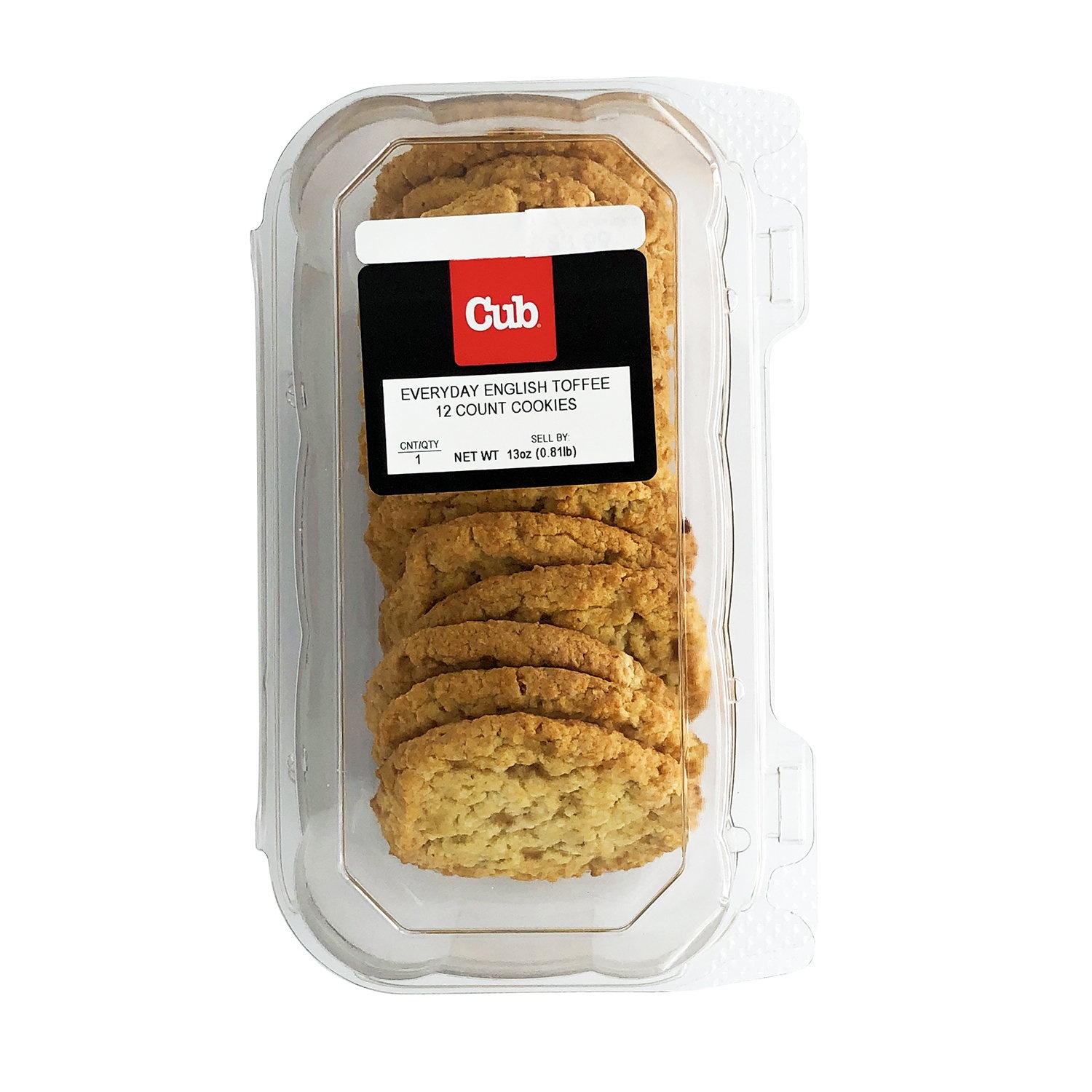 slide 1 of 1, Cub Bakery English Toffee Cookies 12 Count, 1 Each, 12 ct