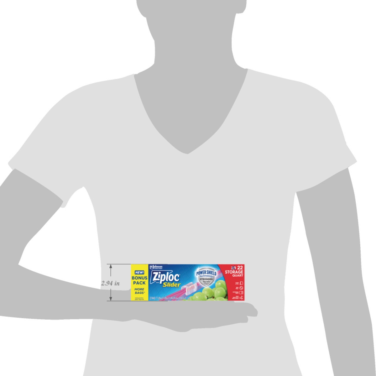 slide 3 of 10, Ziploc Slider Quart Storage Bag 22 Ct, 22 ct