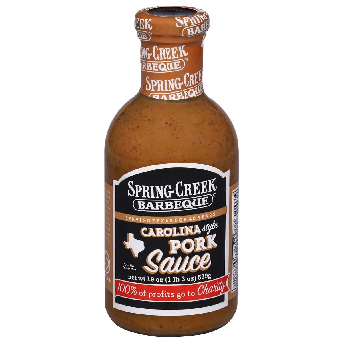 slide 1 of 1, Spring Creek Barbeque Carolina Style Pork Sauce 19 oz, 19 oz