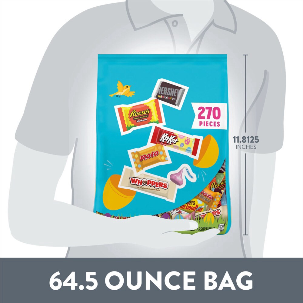 slide 6 of 6, Hershey Assorted Flavored Easter Candy Bulk Bag, 64.5 oz
