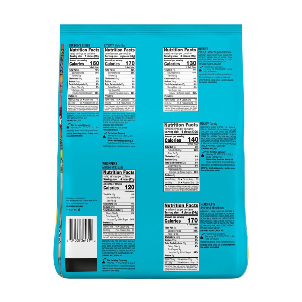 slide 3 of 6, Hershey Assorted Flavored Easter Candy Bulk Bag, 64.5 oz