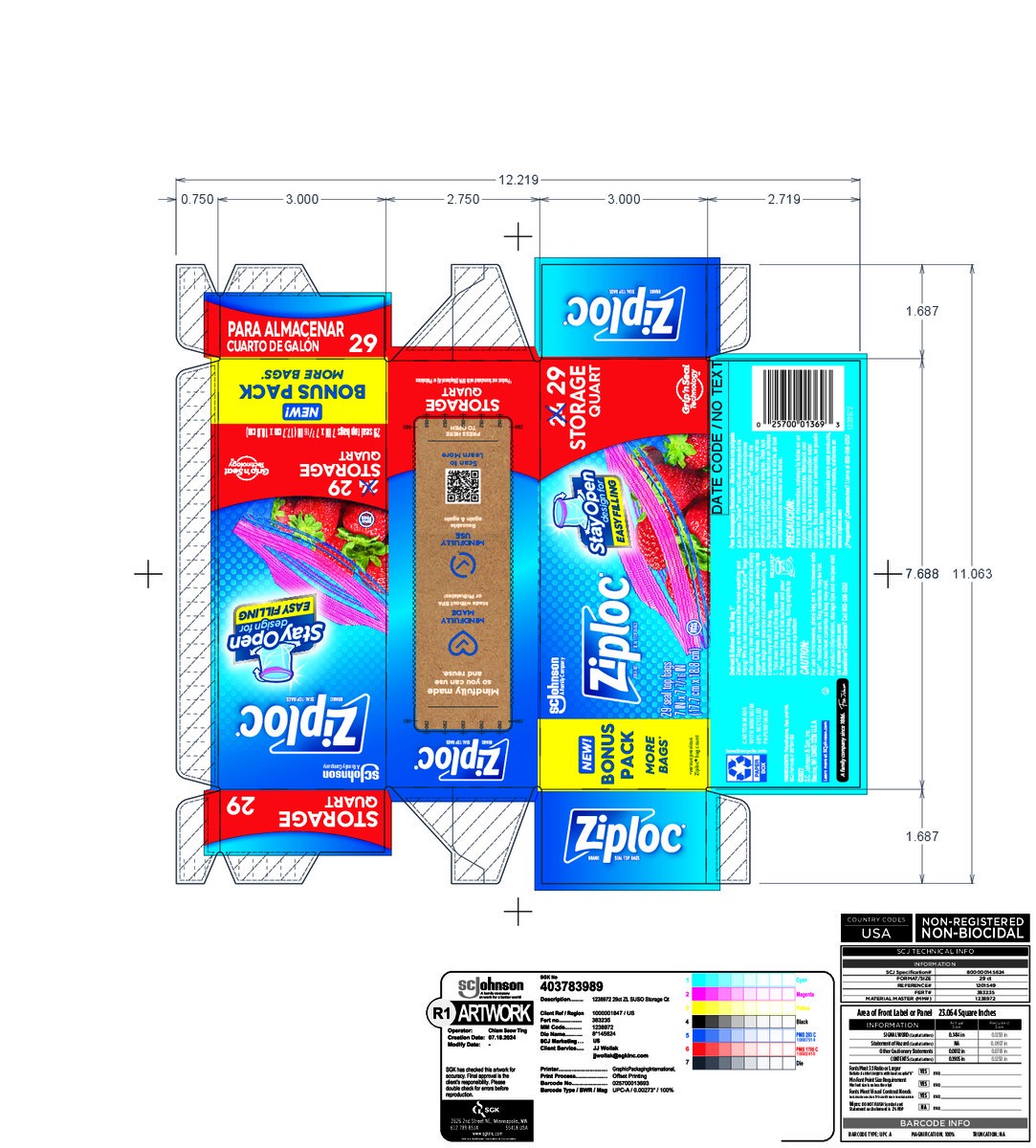 slide 9 of 10, Ziploc Brand Storage Bags with New Stay Open Design, Quart, 29 Count, Patented Stand-up Bottom, Easy to Fill Food Storage Bags, Unloc a Free Set of Hands in the Kitchen, Microwave Safe, BPA Free, 29 ct