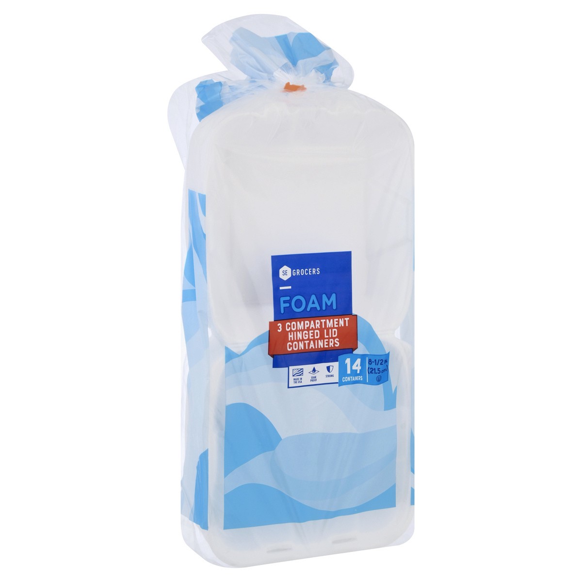 slide 8 of 11, Se Grocers 3 Comp Hinge Lid Containe, 14 ct