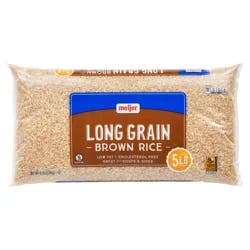 Meijer Long Grain Brown Rice, 5 Lbs