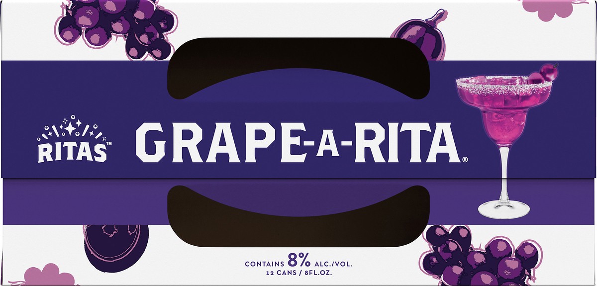 slide 6 of 8, RITAS Grape-A-Rita Sparkling Margarita 12 ea, 12 ct; 8 fl oz