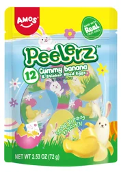 Amos Peelerz Gummy Banana Sticker Filled Eggs - 2.53 oz