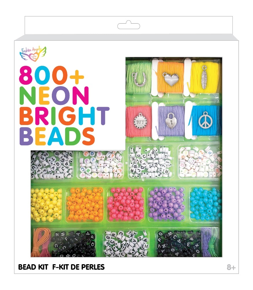 slide 1 of 1, Fashion Angels Neon Bright Bead Kit 800 Piece, 800 ct
