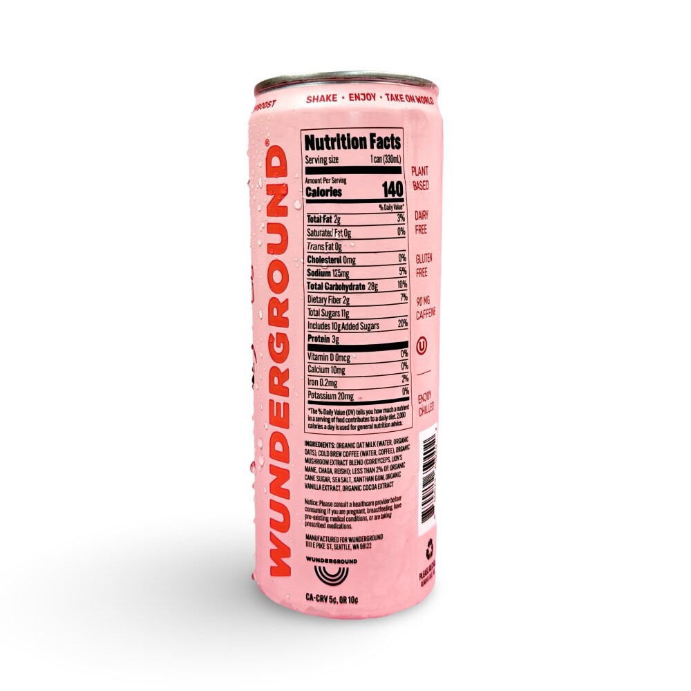 slide 2 of 2, Wunderground Adaptogenic Mushroom Infused Cold Brew with Oat Milk, 11 fl oz