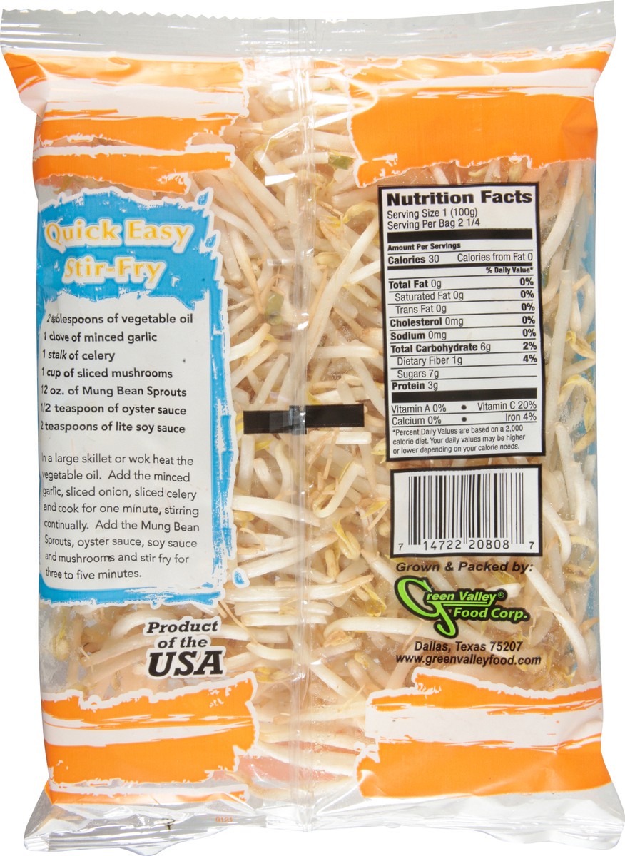 slide 7 of 11, Green Valley Food Corp. Mung Bean Sprouts 8 oz, 8 oz