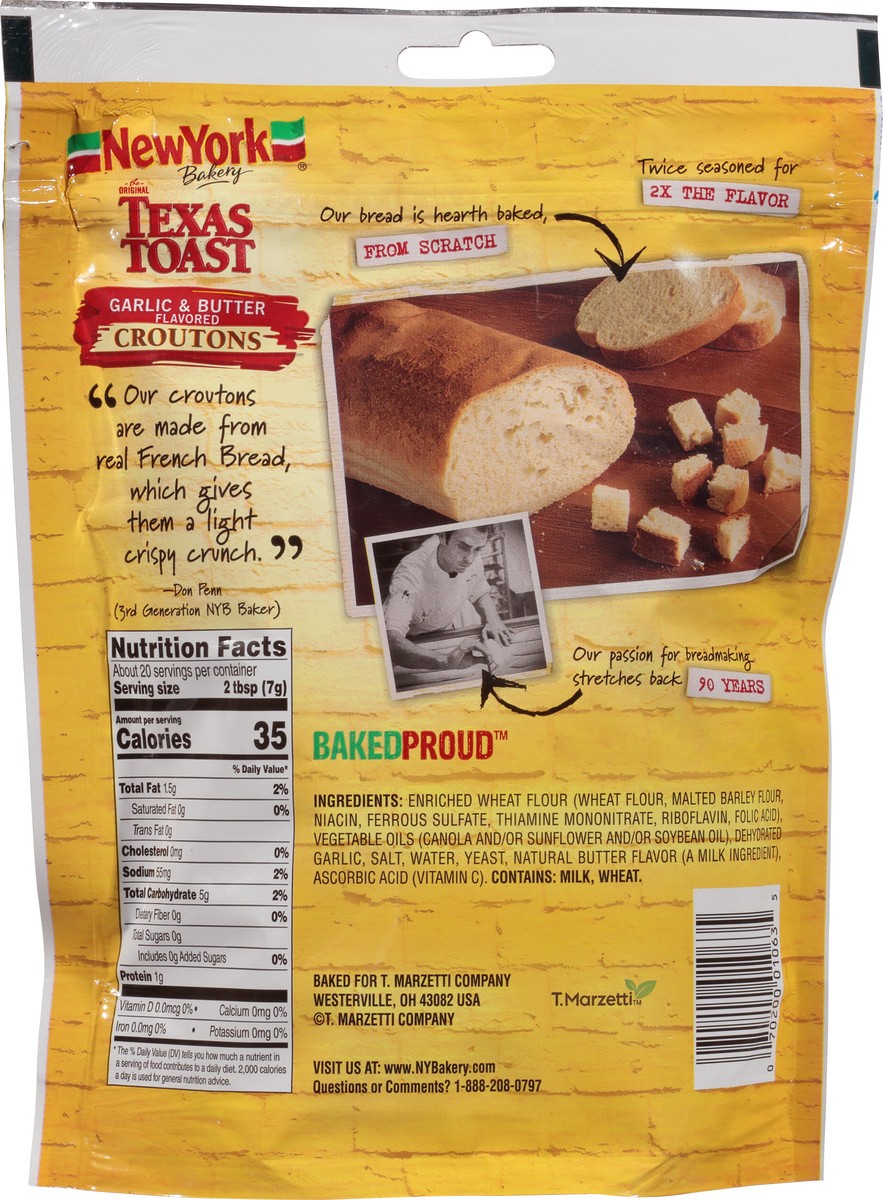 slide 4 of 13, New York Texas Toast Garlic & Butter Flavored Croutons 5 oz, 5 oz