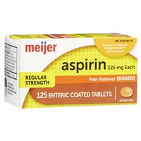 slide 12 of 29, Meijer Enteric Coated Aspirin, 325 mg, 125 ct