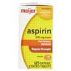 slide 9 of 29, Meijer Enteric Coated Aspirin, 325 mg, 125 ct