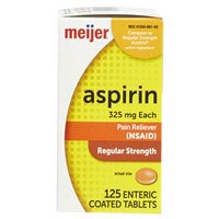 slide 16 of 29, Meijer Enteric Coated Aspirin, 325 mg, 125 ct