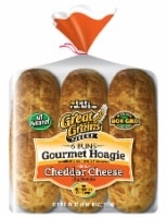 slide 1 of 1, Great Grains Rustic Hoagie Cheddar Cheese Buns, 27 oz