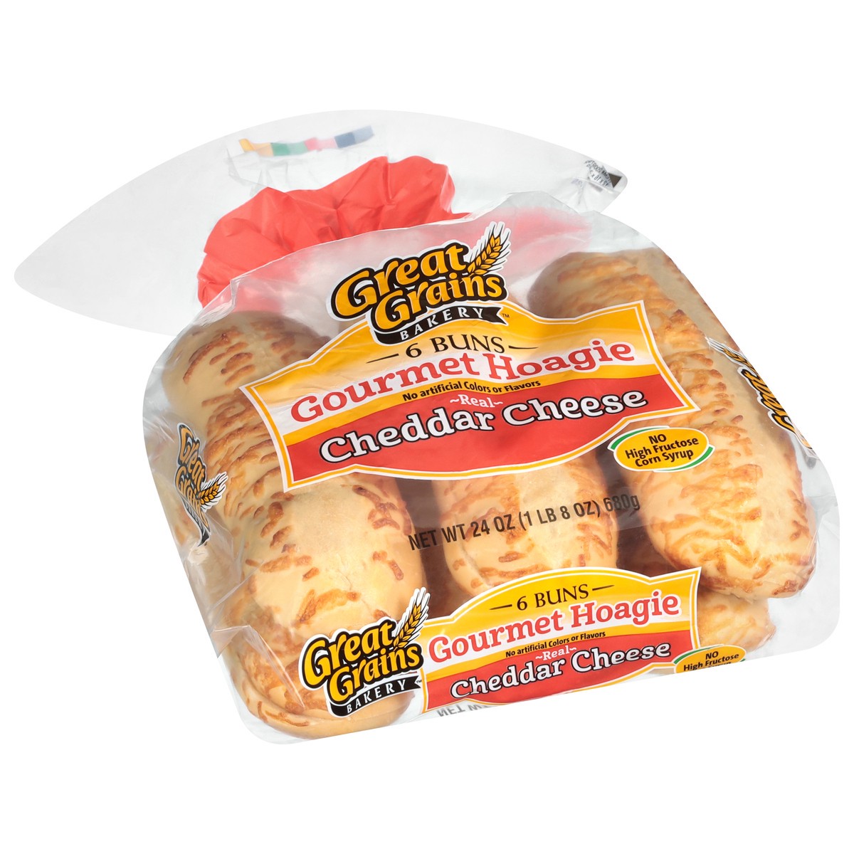 slide 3 of 4, Great Grains Rustic Hoagie Cheddar Cheese Buns, 27 oz