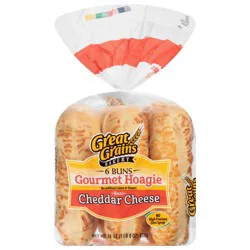 Great Grains Rustic Hoagie Cheddar Cheese Buns