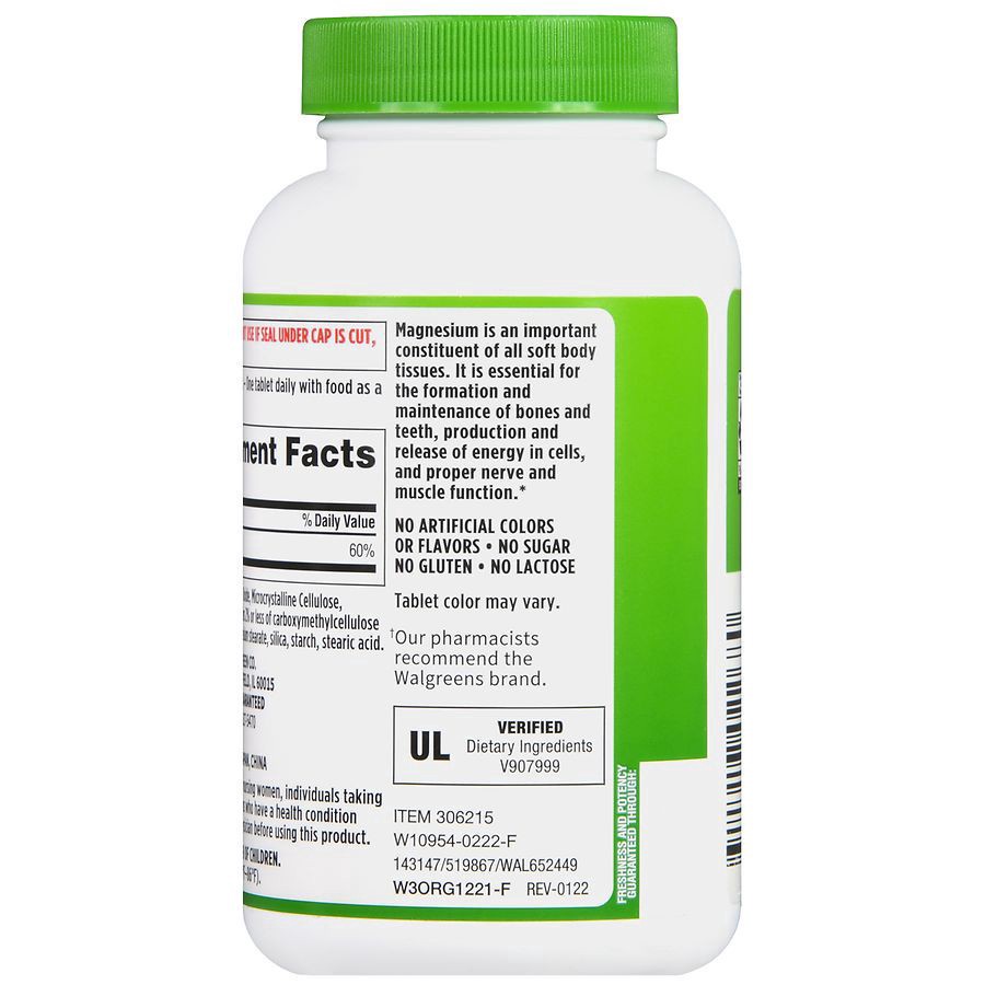 slide 3 of 5, Walgreens Magnesium 250mg, 300 ct