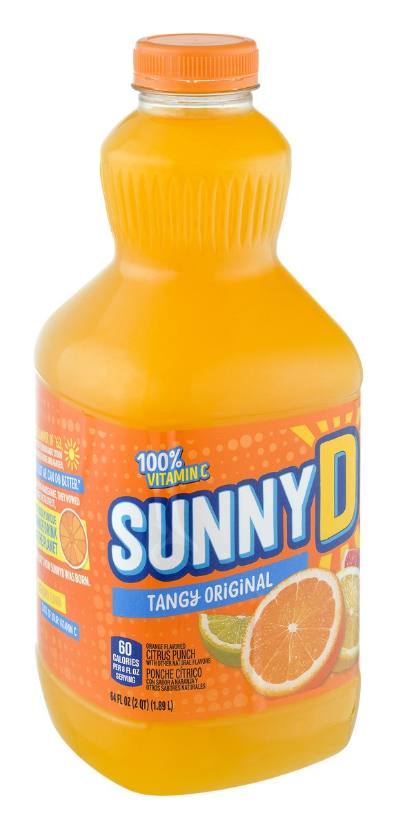 slide 10 of 11, Sunny D Sunnyd Tangy Original Orange Juice Drink, 64 Fl Oz Bottle, 64 oz