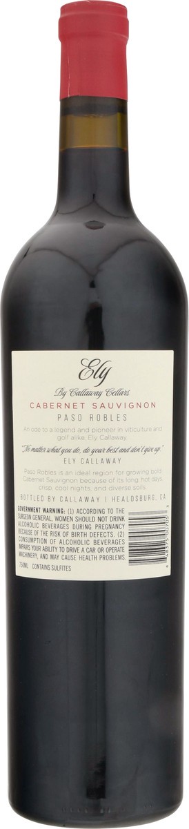 slide 8 of 9, Ely Cabernet Sauvig Pasa Robles Wine, 750 ml