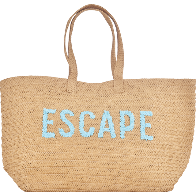 slide 1 of 1, CONCEPT ONE Escape Verbiage Paper Straw Tote, 1 ct