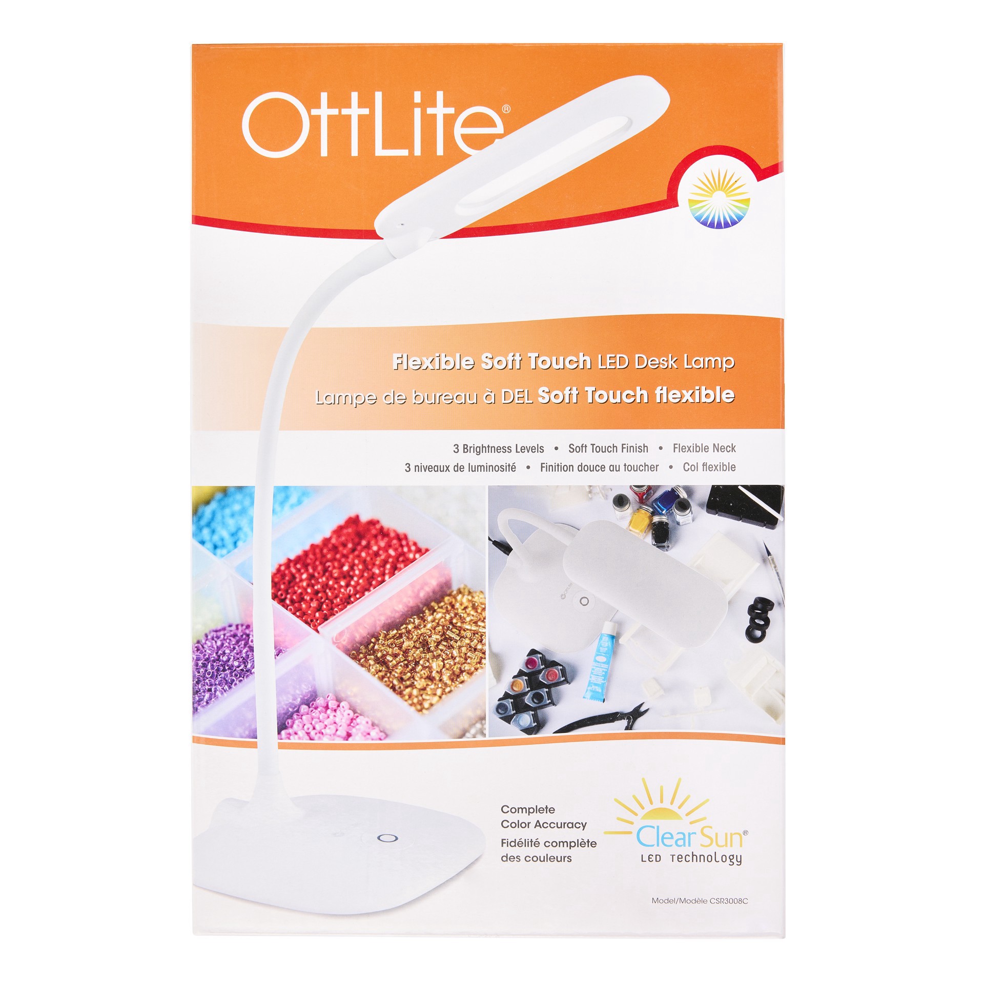 slide 2 of 8, Ott Lite LED Soft Touch Desk Lamp, 13.5 in