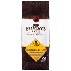 Don Francisco's Hawaiian Hazelnut Flavored Whole Bean Coffee - 12 oz Bag