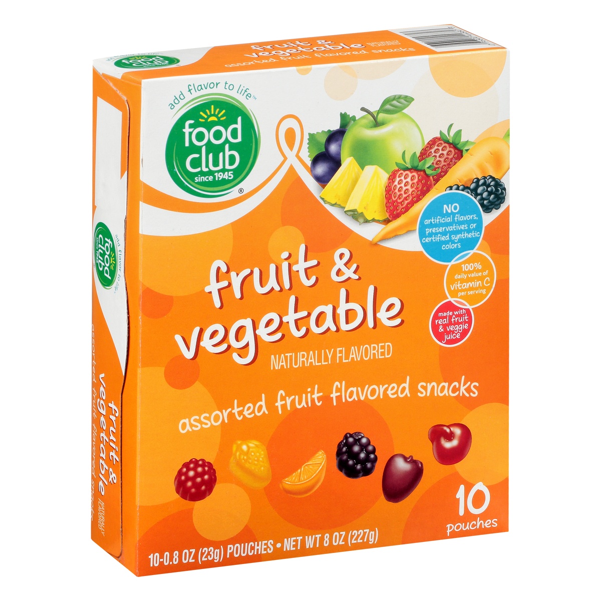 slide 2 of 10, Food Club Assorted Fruit & Vegetable Flavored Snacks, 10 ct