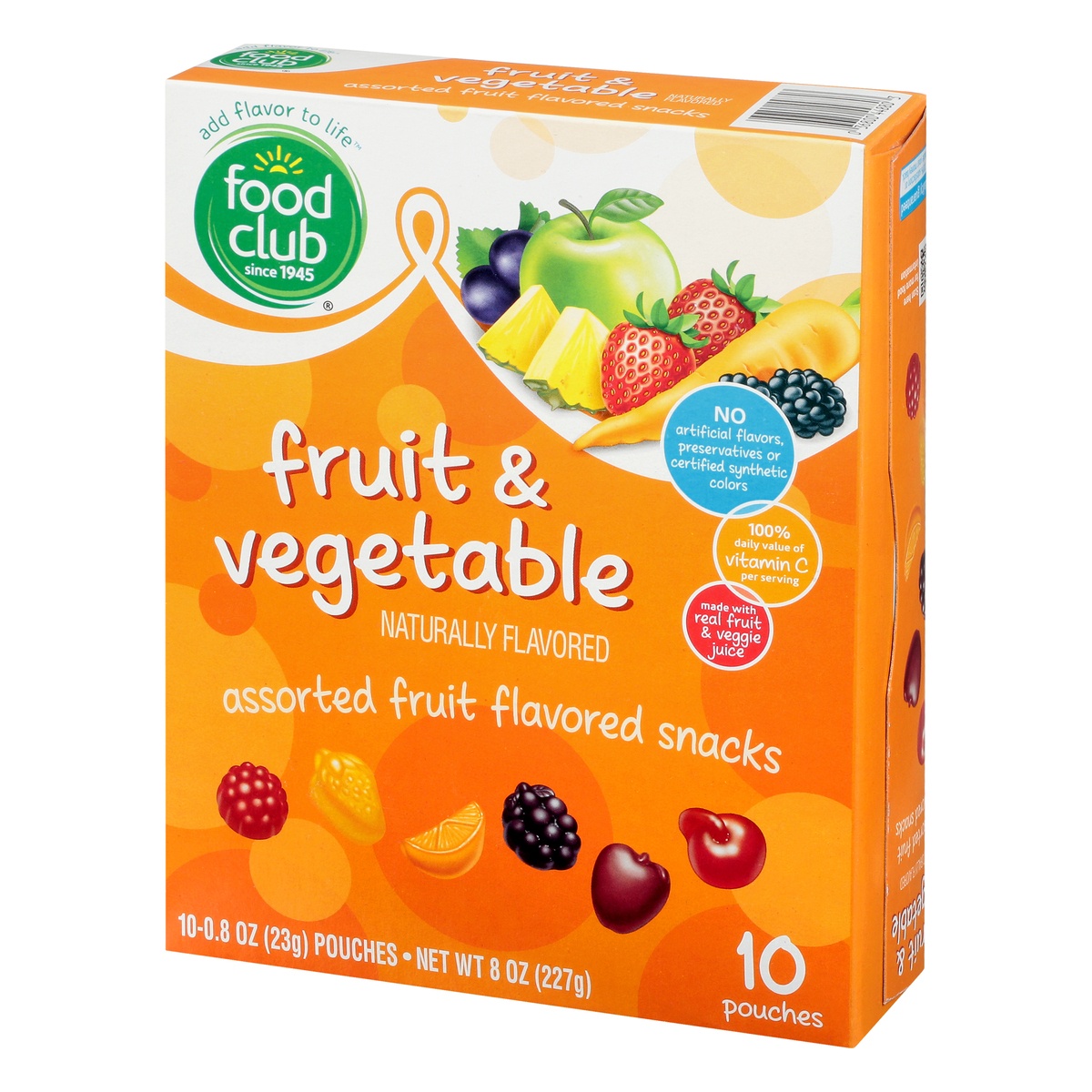slide 3 of 10, Food Club Assorted Fruit & Vegetable Flavored Snacks, 10 ct