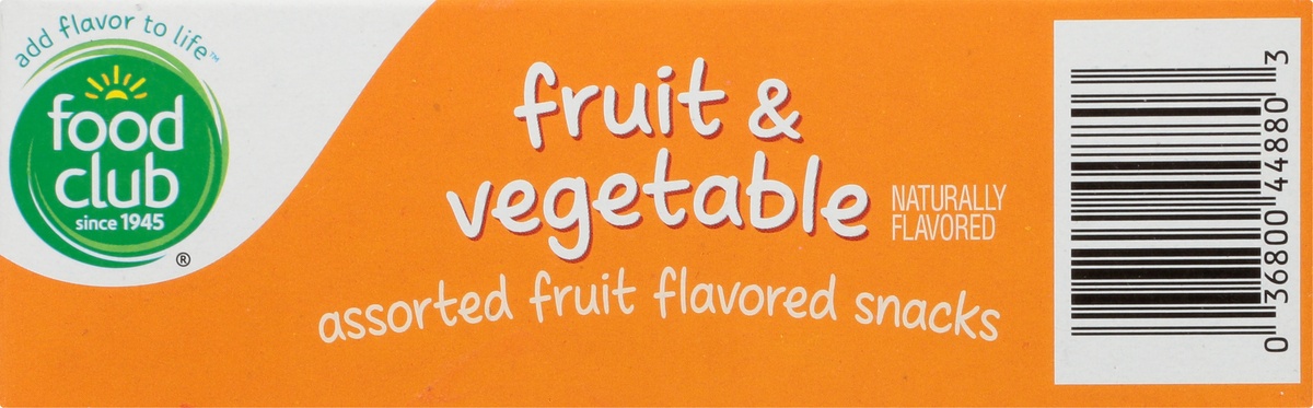 slide 6 of 10, Food Club Assorted Fruit & Vegetable Flavored Snacks, 10 ct