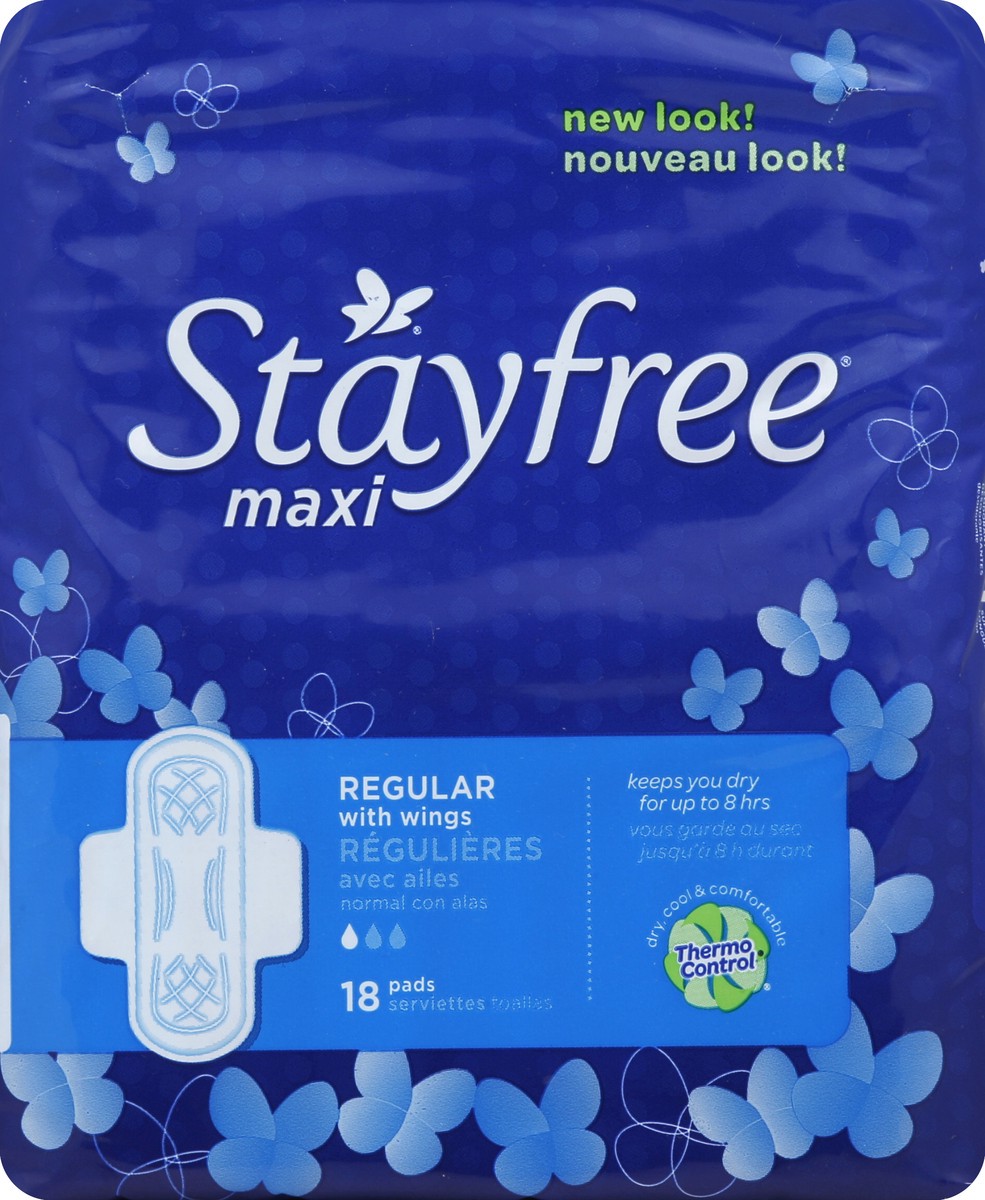 slide 4 of 6, Stayfree Maxi Pads 18 ea, 18 ct