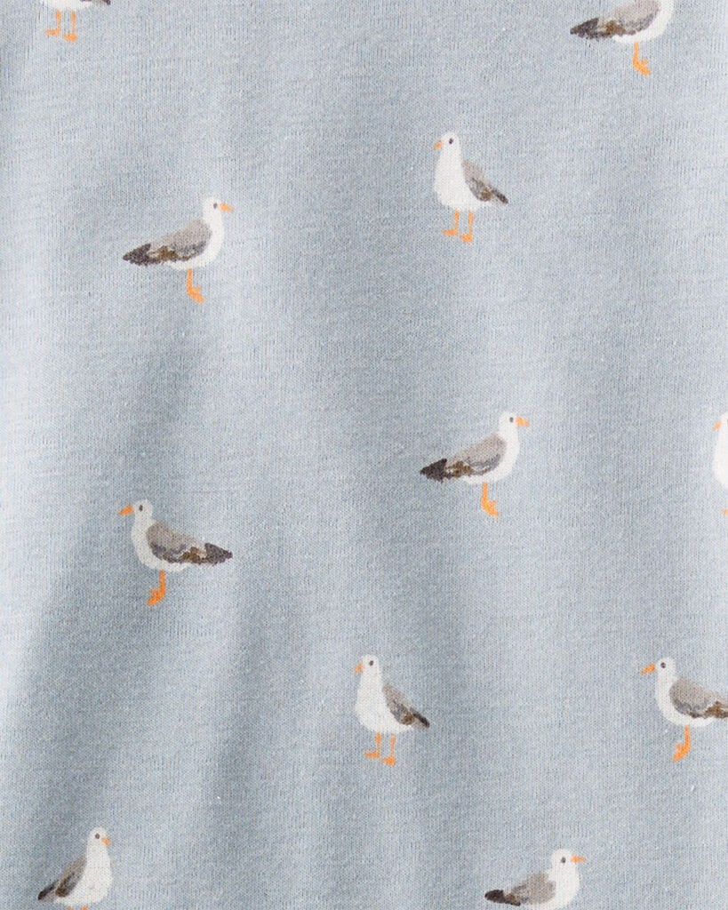 slide 2 of 4, Littleplanet Toddler Organic Cotton Pajamas Set Beach Seagull Print 5T, 1 ct