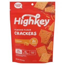 HighKey Almond Flour Gluten Free Cheddar Crackers 2 oz