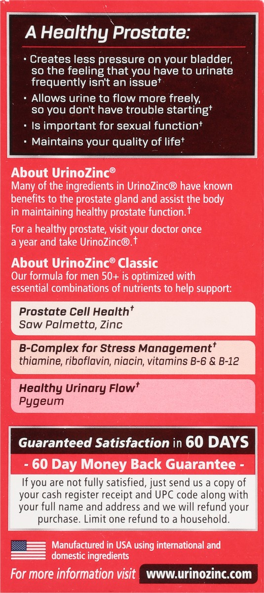 slide 5 of 13, Urinozinc Classic Prostate Health With Saw Palmetto Capsules, 1 ct