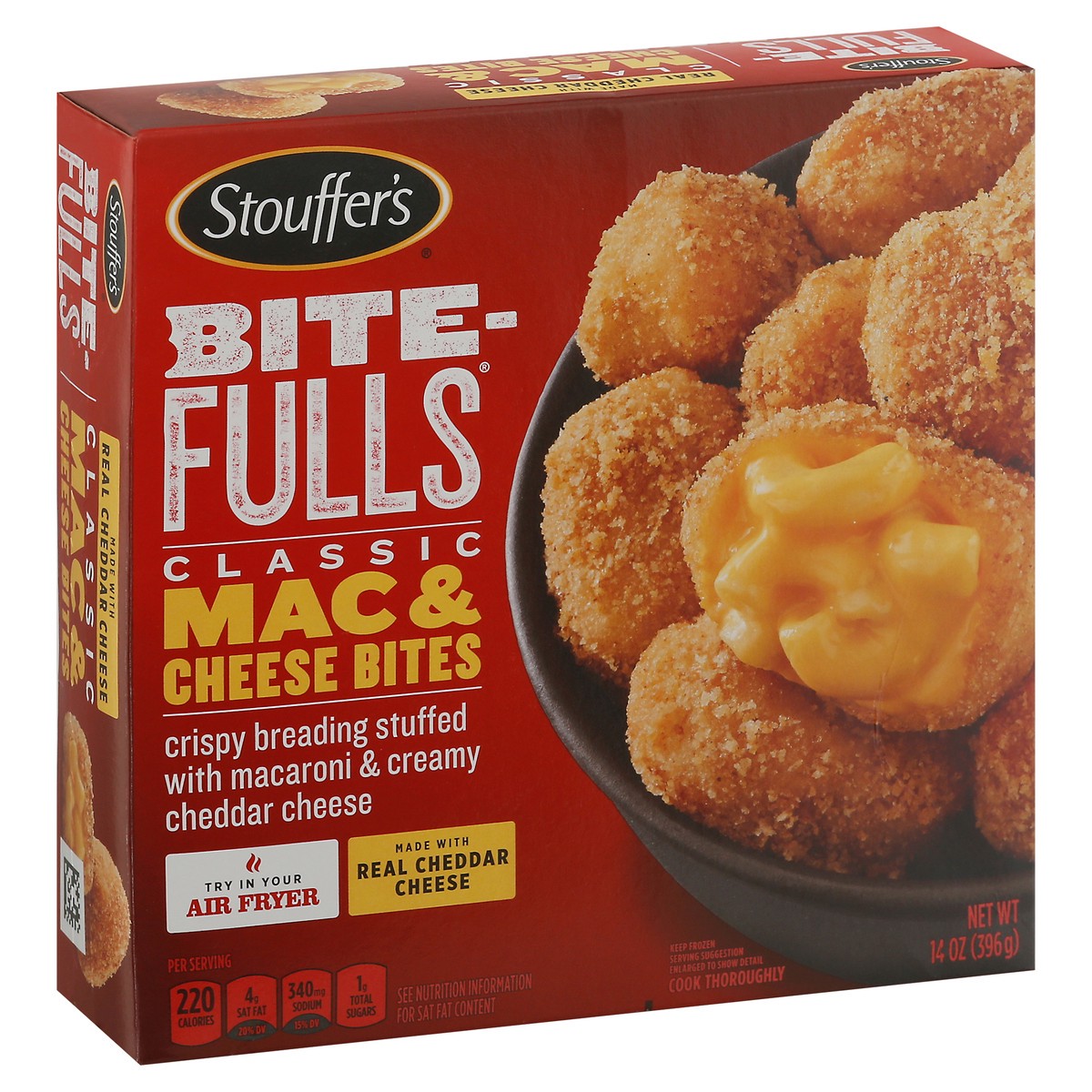 slide 6 of 9, Stouffer's Mac & Cheese Bites Frozen Appetizer, 14 oz