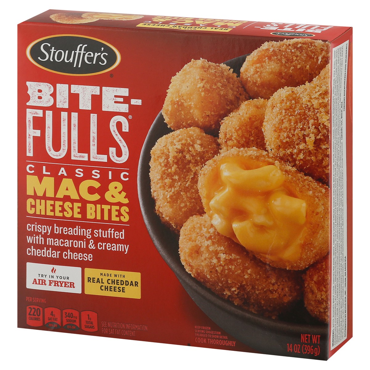 slide 3 of 9, Stouffer's Mac & Cheese Bites Frozen Appetizer, 14 oz