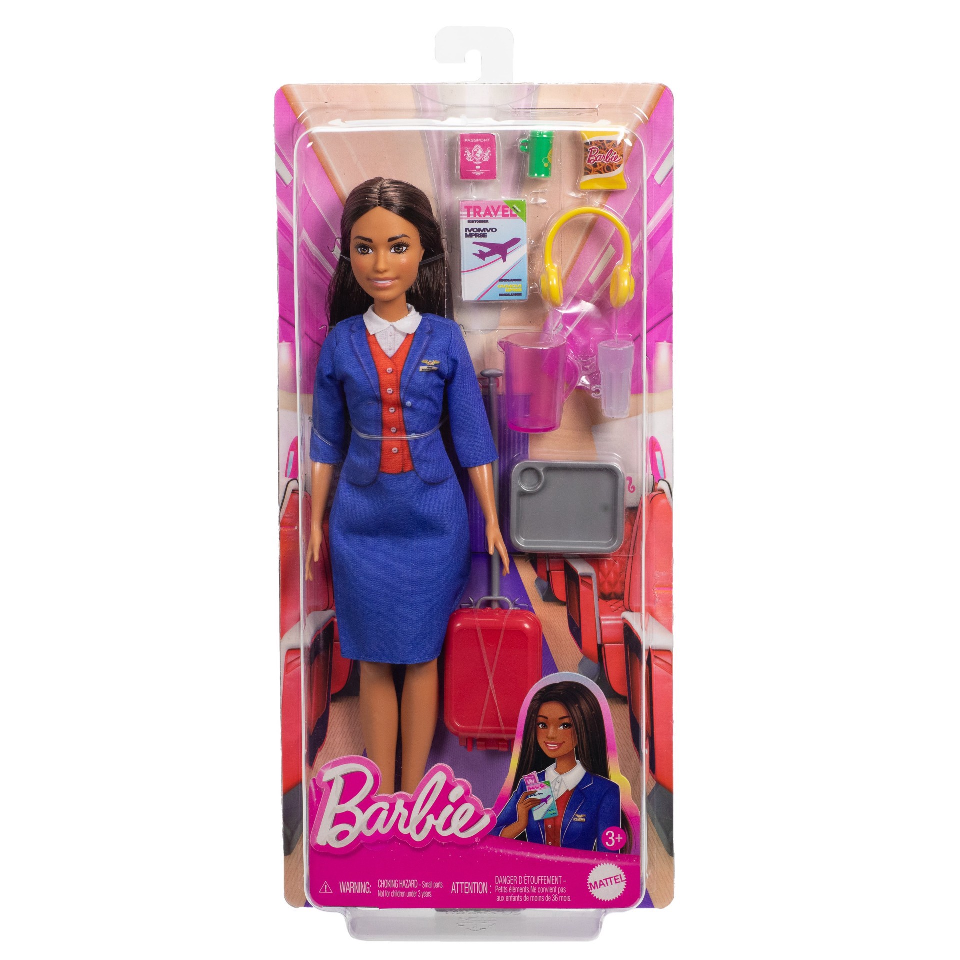 slide 1 of 1, Barbie Flight Attendant Doll Set, 1 ct