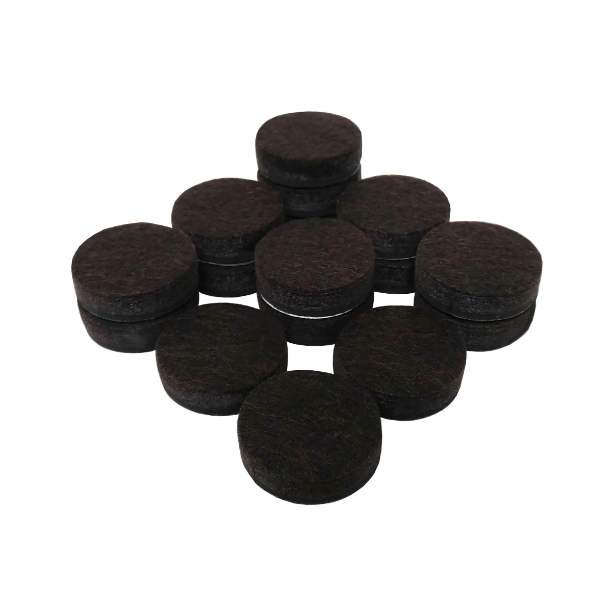slide 1 of 29, Super Sliders 1" Round Heavy-Duty Self-Stick Felt Pads for Hardwood, Black, 16 ct