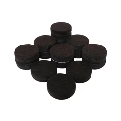 Super Sliders 1" Round Heavy-Duty Self-Stick Felt Pads for Hardwood, Black