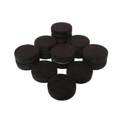 Super Sliders 1" Round Heavy-Duty Self-Stick Felt Pads for Hardwood, Black