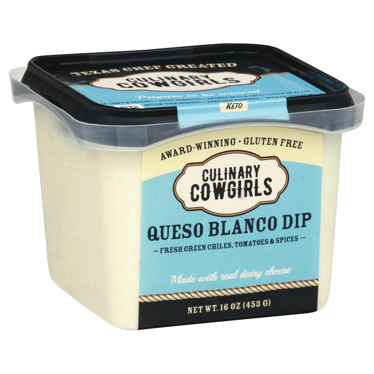 slide 4 of 9, Culinary Cowgirls Queso Blanco Dip 16 oz, 16 oz