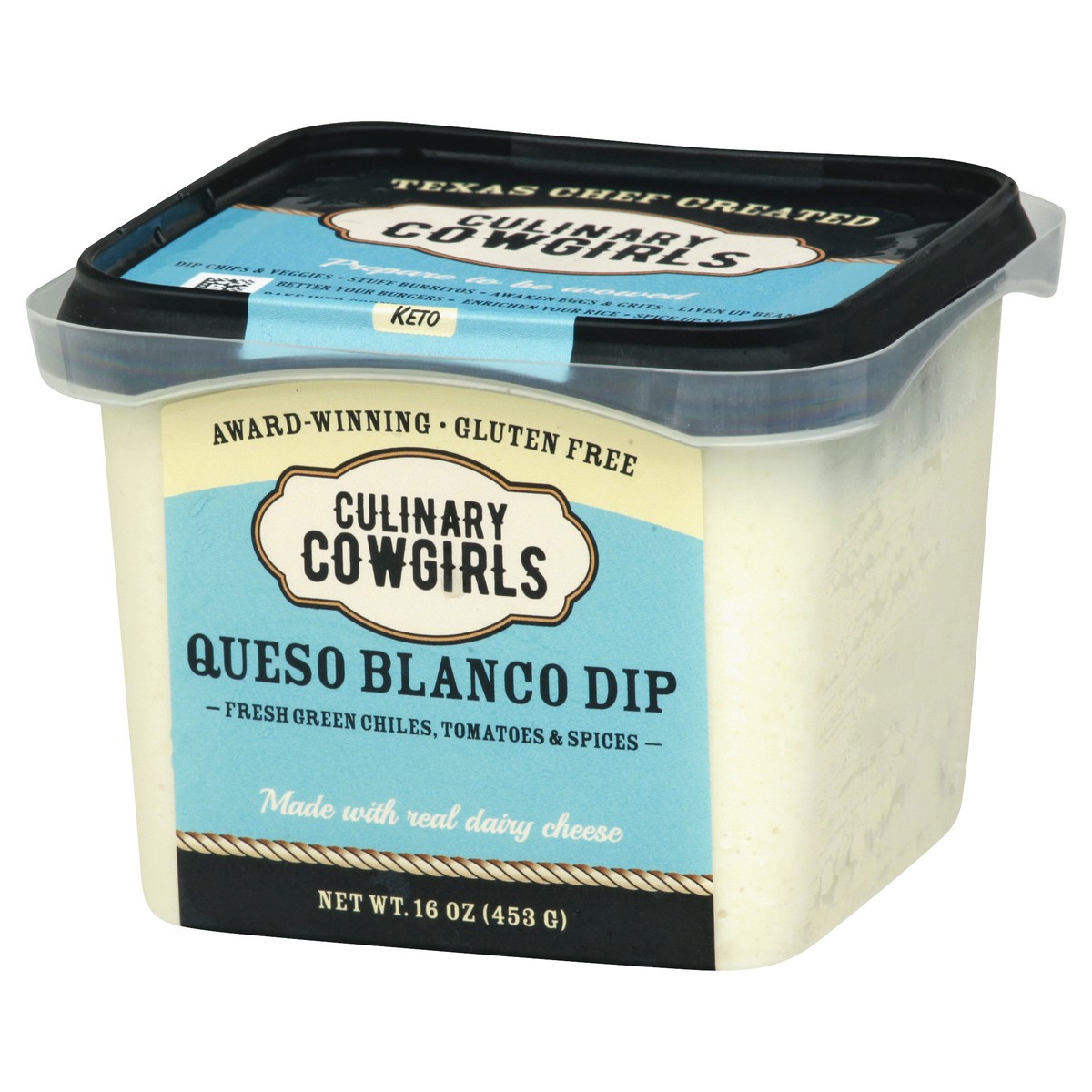 slide 3 of 9, Culinary Cowgirls Queso Blanco Dip 16 oz, 16 oz