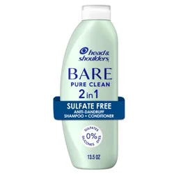 Head & Shoulders Head & Shoulder's Bare 2 In 1 Shampoo, Pure Clean, 13.5 Oz