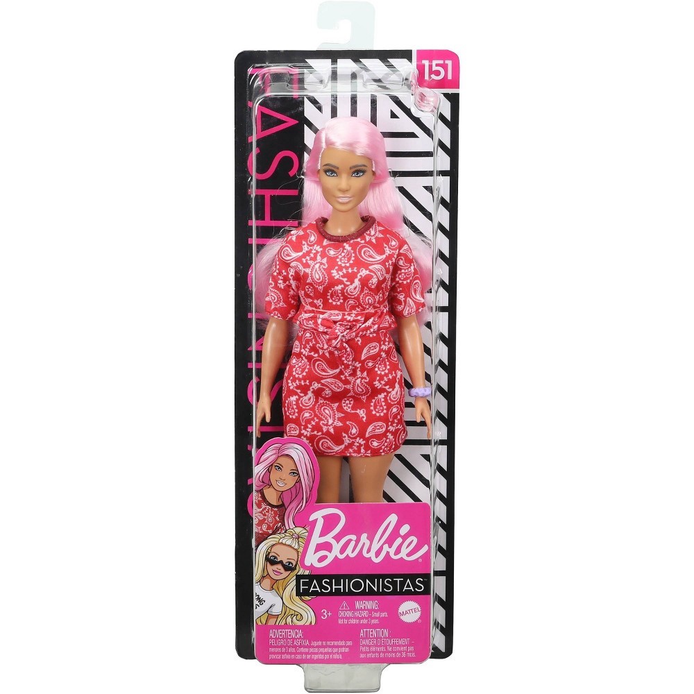 slide 6 of 6, Barbie Fashionistas Doll - Red Paisley Top &; Skirt, 1 ct