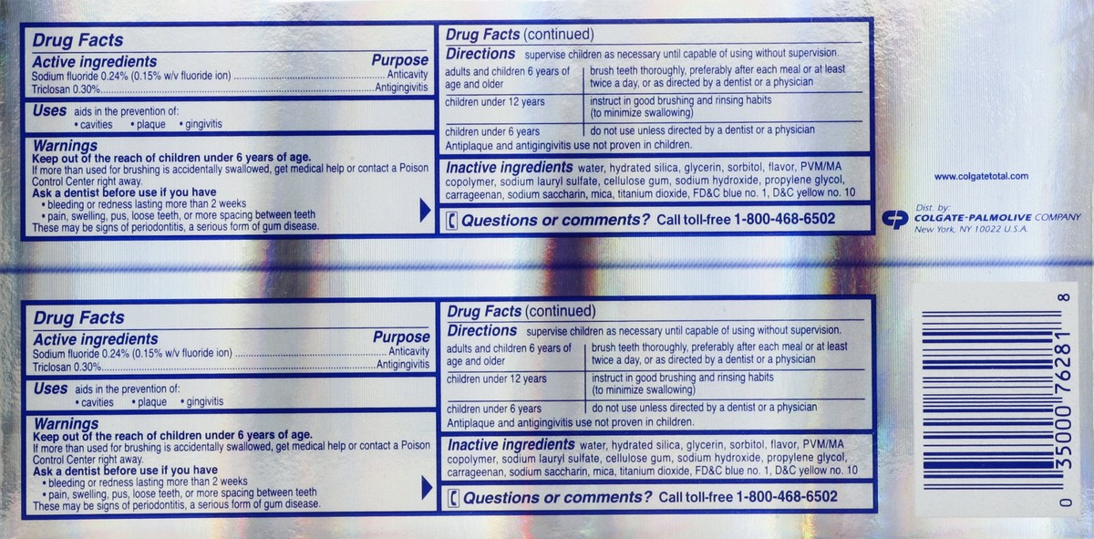slide 4 of 9, Colgate Total Toothpaste 2 ea, 2 ct