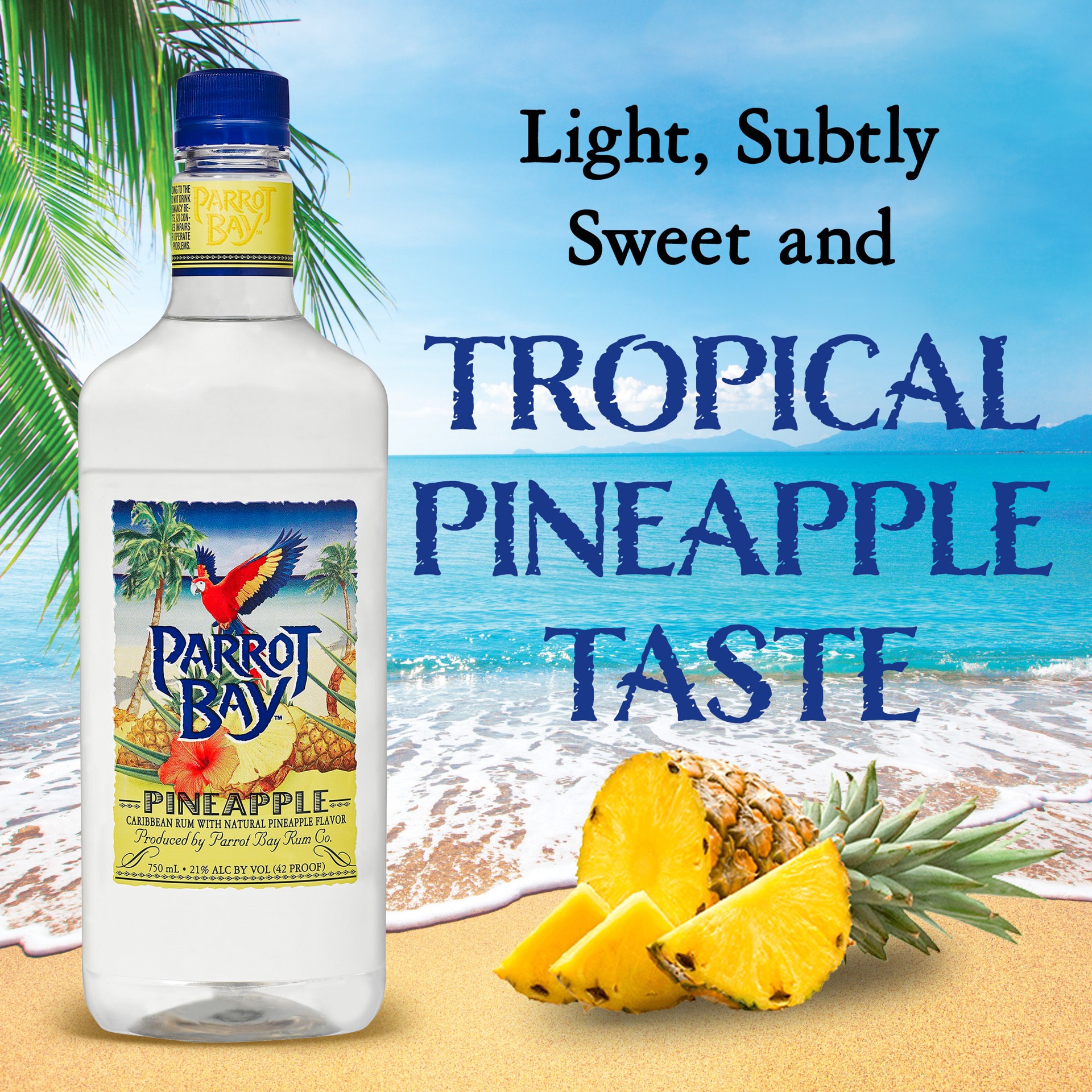 slide 2 of 3, Parrot Bay Pineapple Rum, 750ml Plastic Bottle, 42 Proof, 750 ml